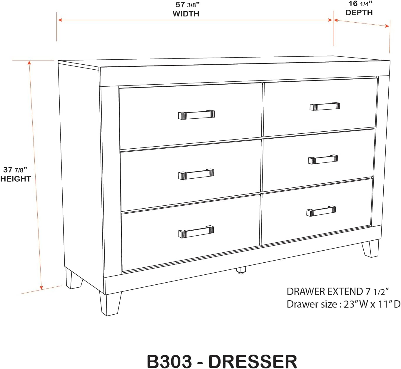 Kings Brand Furniture Biloxi Farmhouse Classic 5-Piece Bedroom Set - Bed Frame with Headboard, Dresser, Mirror and 2 Nightstand (Queen)