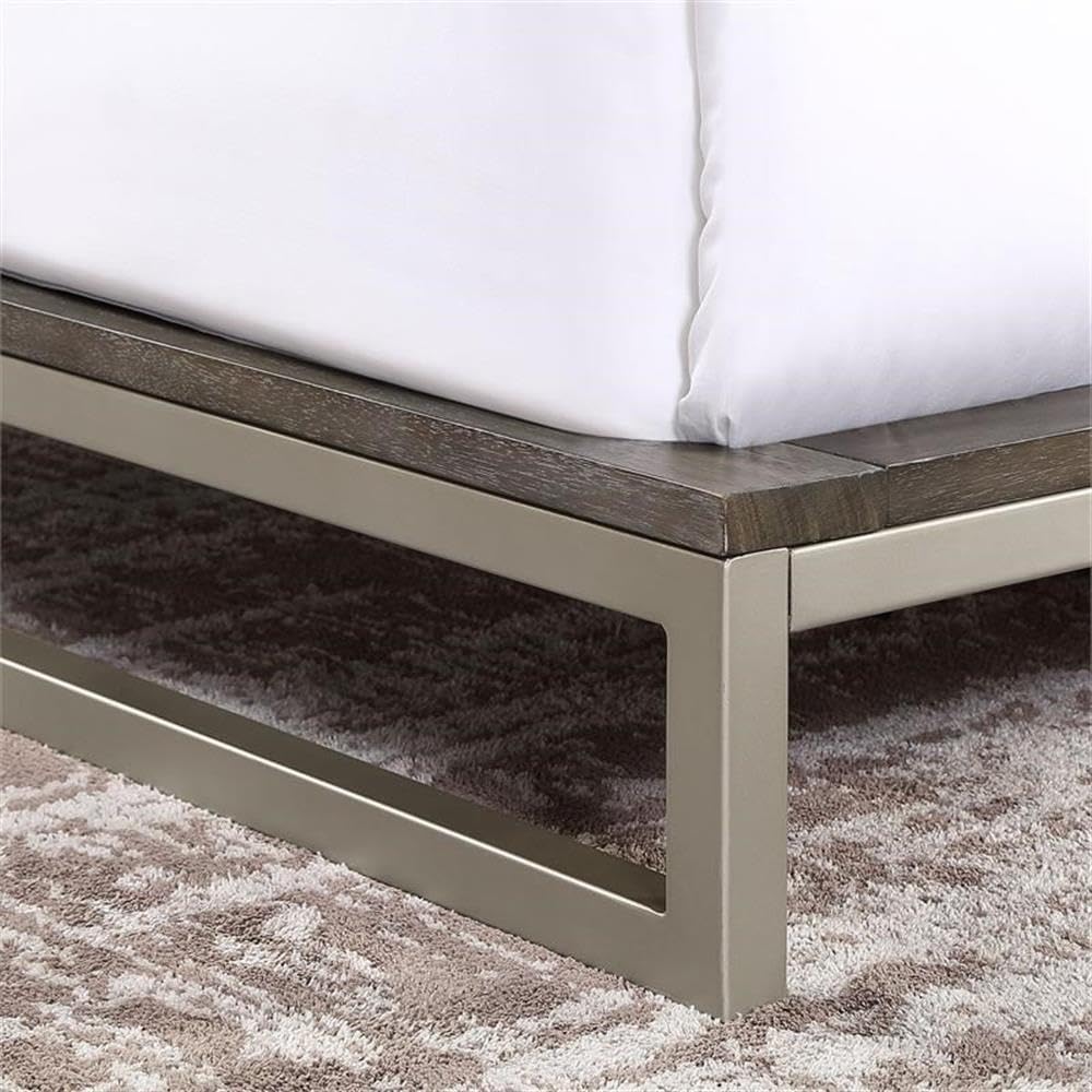 Steve Silver Broomfield Walnut King Engineered Wood 4-Piece Bedroom Set