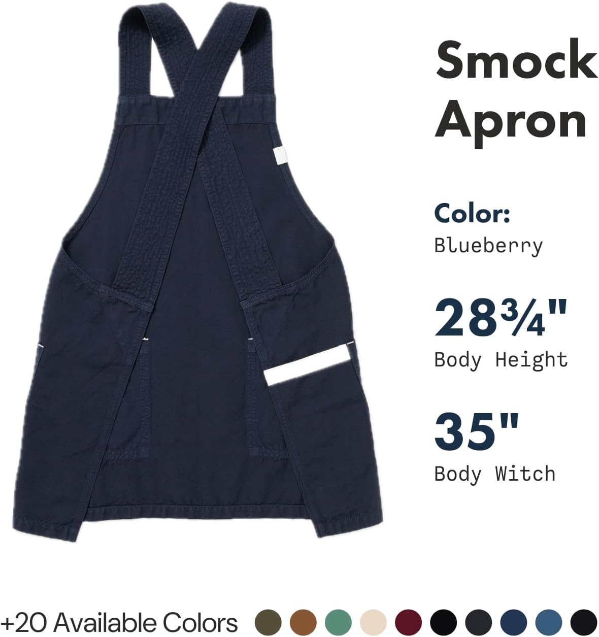 hedley & bennett Smock - Professional Chef Smock with Pockets & Cross Back Straps for Cooking & Grilling - Kitchen Aprons
