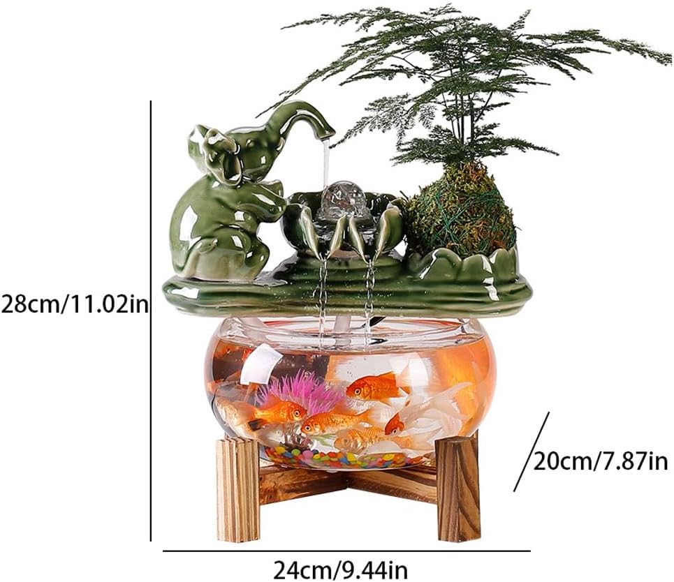 Tabletop Fountains Fish Tank Water Ornaments Circulating Water Living Room Office Desktop Small Fountain Study Desktop Fountain Table Top Fountains Indoor