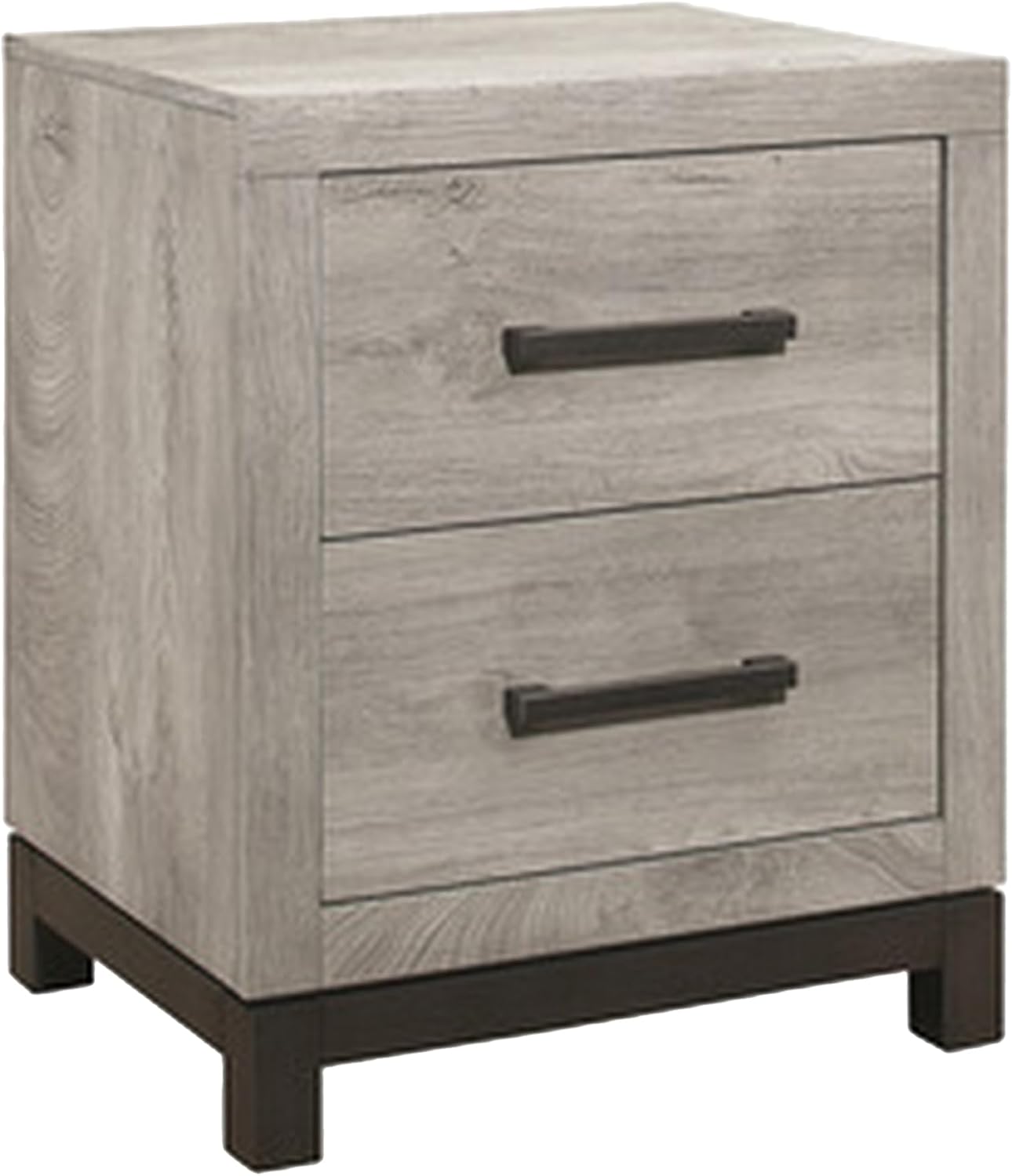 Benzara Zephyr 4 Pc Queen Size Bedroom Set- Light Gray- Brown- Modern Style