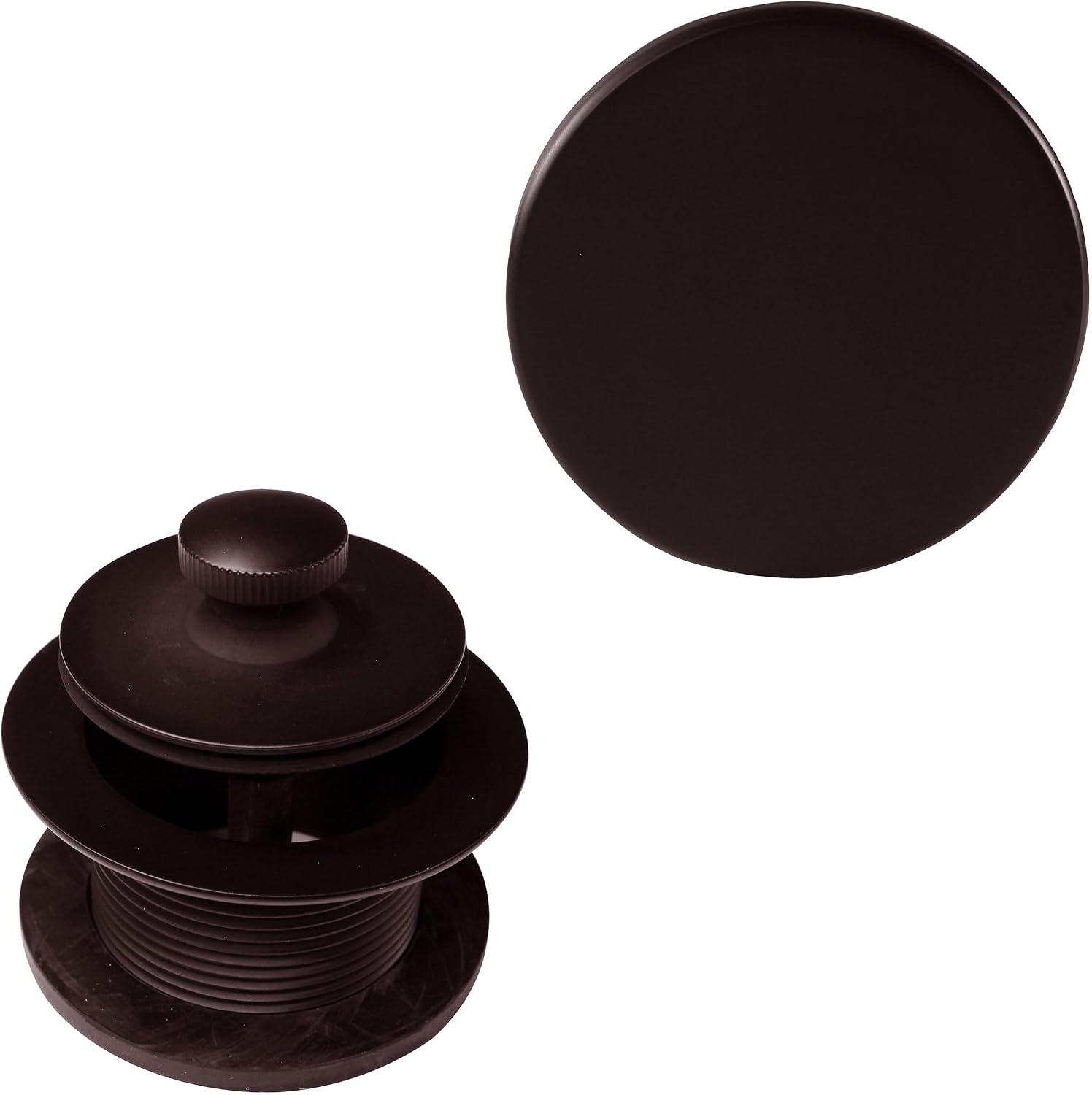 Westbrass A321H-12 14' Brass Bath Waste & Overflow Assembly with Twist & Close Drain Plug and Illusionary Faceplate, Oil Rubbed Bronze