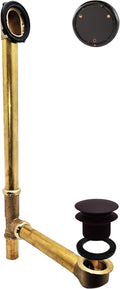 Westbrass 22' Deep Soak Tip-Toe Drain Bath Waste & Overflow, Oil Rubbed Bronze, 7931817CHM-12