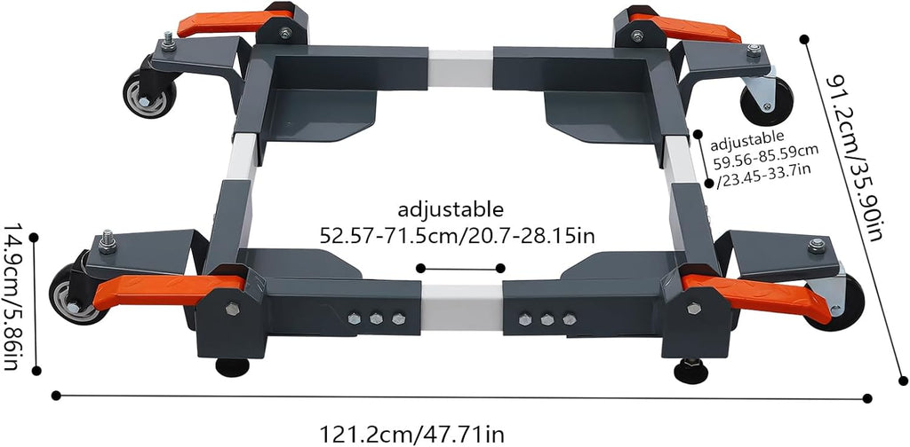 Universal Mobile Base, Heavy Duty Universal Mobile Base 1500 BLS Capacity, 28×33.5inches Adjustable Mobile Base Kit, Adjustable Rolling Set for Moving Large Equipment, Tools and Machines
