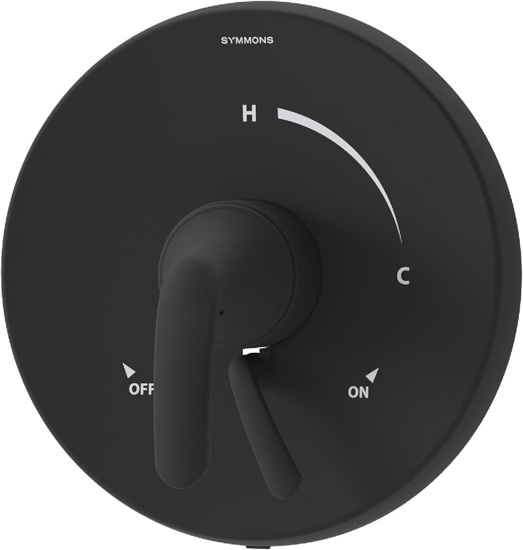 Symmons Elm Single Handle Shower Valve Trim Kit in Matte Black (Valve Not Included) - S5590MBTRM