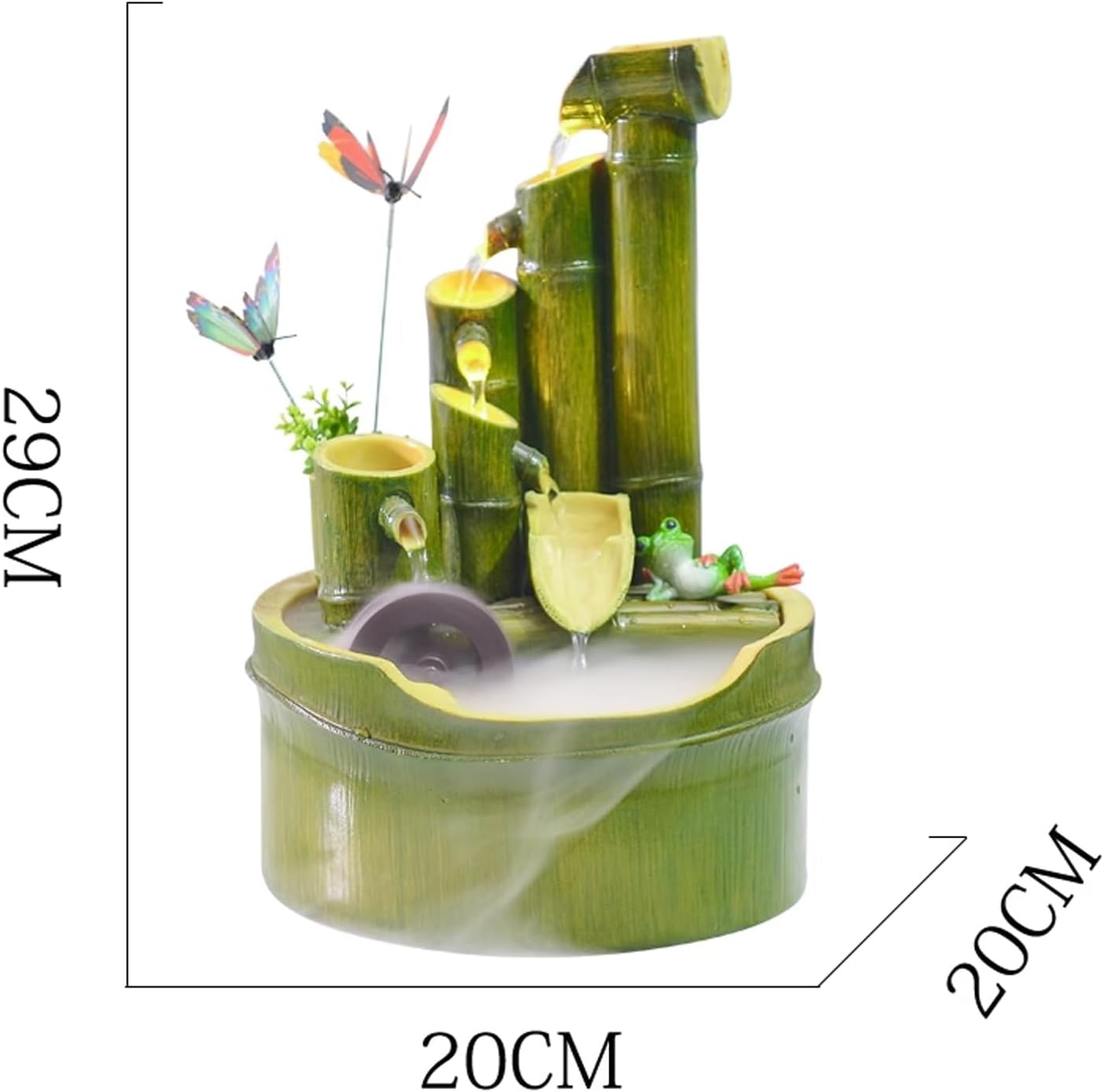 Tabletop Fountain Fountain and Flowing Water Decorations, Circulating Water Living Room, Office Desktop Decoration Decorations, Green Natural Desktop Decorations Desktop Fountain (Color : A)