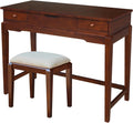 International Concepts Vanity Table with Vanity Bench Esspresso