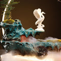 Indoor Waterfall Tabletop Fountain, Fish Tank Water Ornaments with Plants, Study Desk Decoration, Ecological Fish Tank, Feng Shui Decor