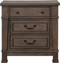MASARA 3-Piece Transitional Bedroom Set, Dark Walnut Queen Or King Bed with 2 Nightstands, Birch Veneer and Engineered Wood, French Dovetail Construction (King)