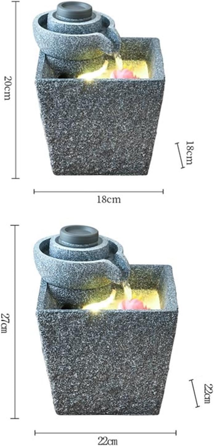 Tabletop Fountain Small Relaxing Indoor Fountain - Meditation for Home, Office, Bedroom(Small)