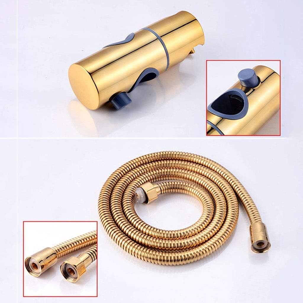 Shower Faucet Set Bathroom White Rainfall Shower Faucet Hot and Cold Water Gold Shower Mixer