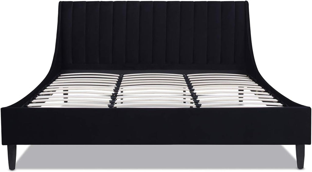 Jennifer Taylor Home Aspen Vertical Tufted Modern Headboard Platform Bed Set King