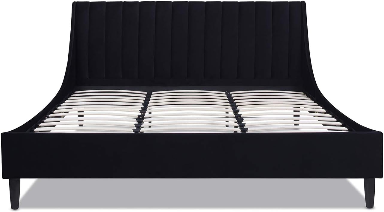 Jennifer Taylor Home Aspen Vertical Tufted Modern Headboard Platform Bed Set King