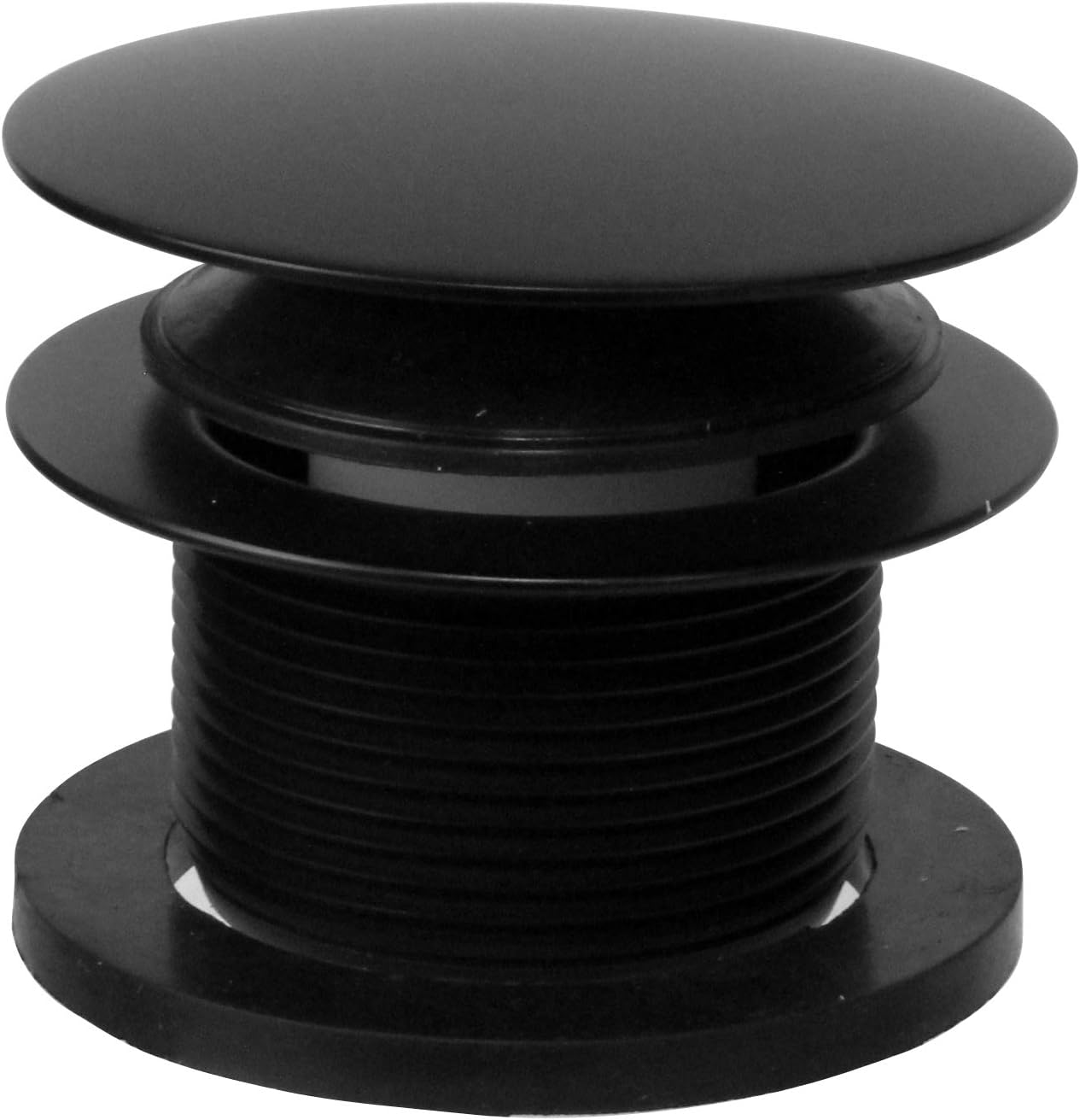 Westbrass A325H-62 14' Brass Bath Waste & Overflow Assembly with European Tip-Toe Drain Plug and Illusionary Faceplate, Matte Black
