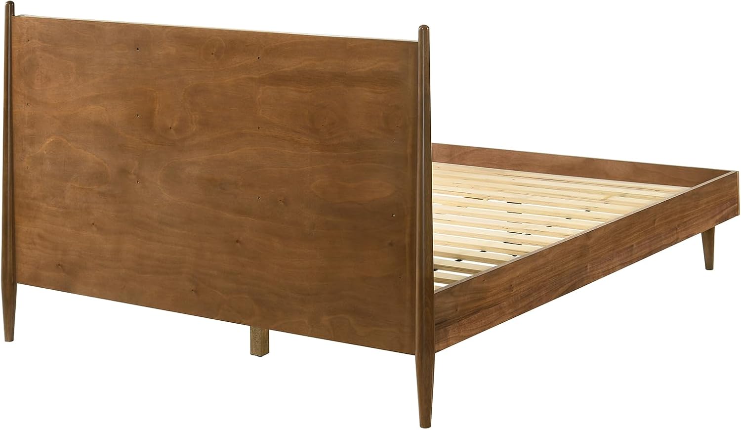 Armen Living Artemio Queen 3 Piece Wood Bedroom Set in Walnut Finish