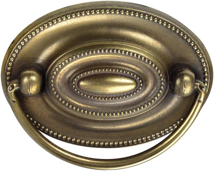 Knob Deals #1165 Furniture Dresser Pull, Oval, 2-1/4' c - c, Antique English Finish - 25 Pack