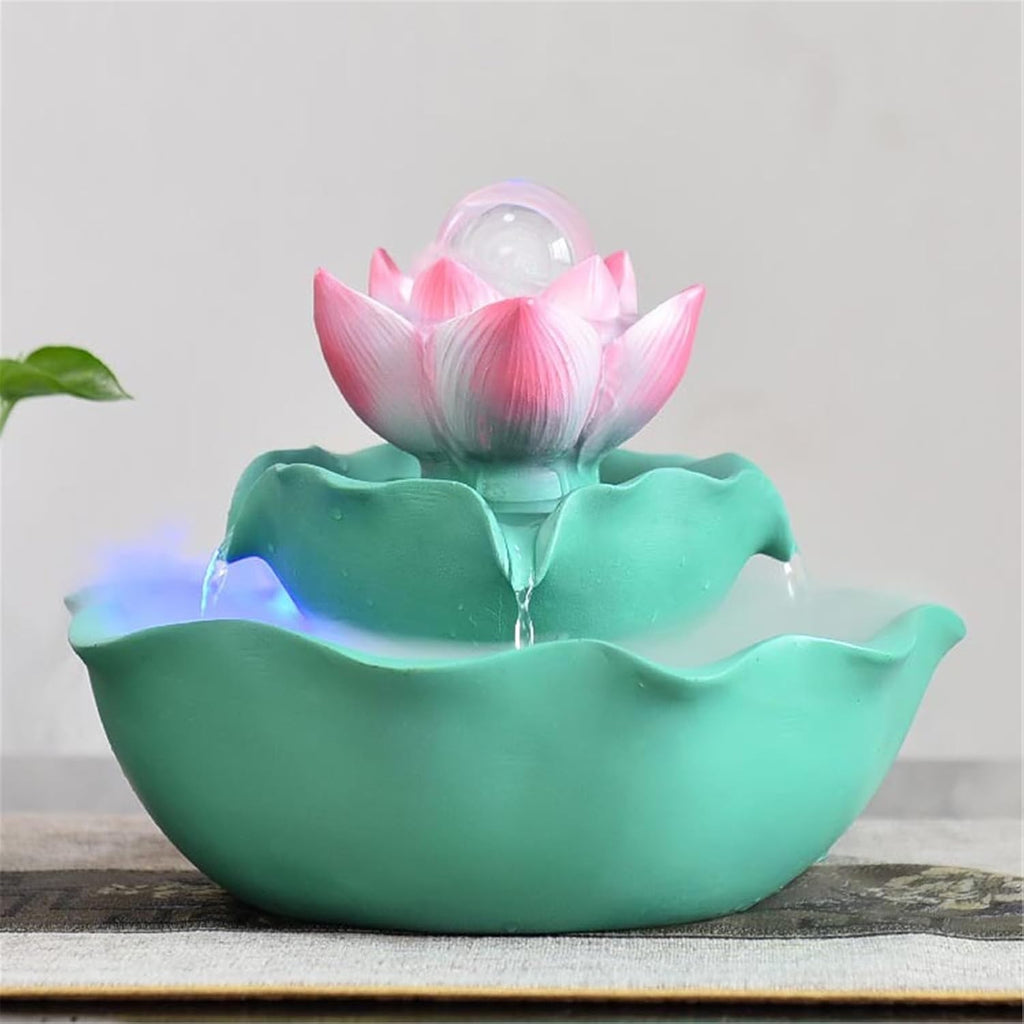 Tabletop Fountain Tabletop Fountain 3-Tiers Small Waterfall Fountains for Bedroom Living Room Office(Small)