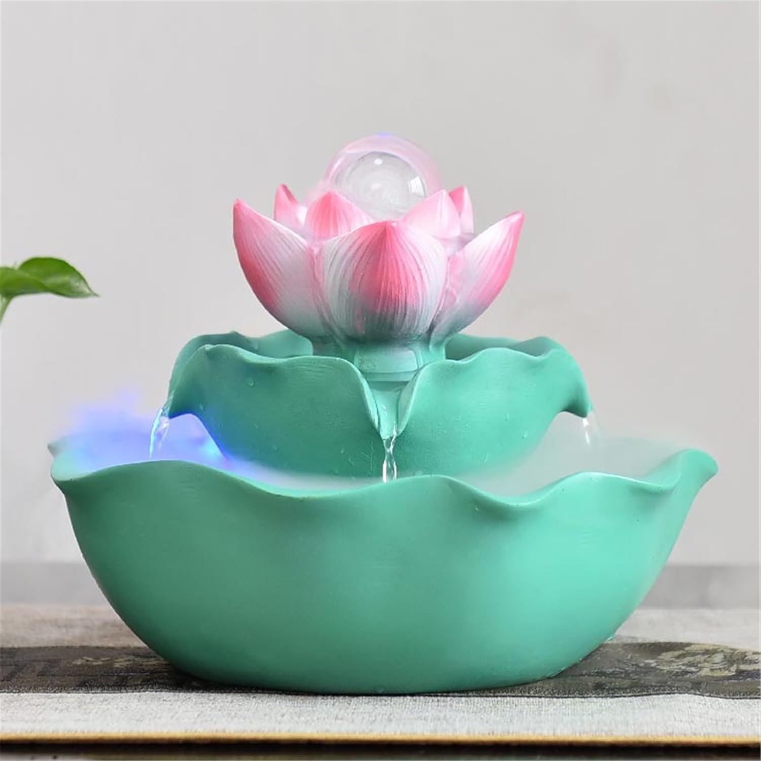 Tabletop Fountain Tabletop Fountain 3-Tiers Small Waterfall Fountains for Bedroom Living Room Office(Small)