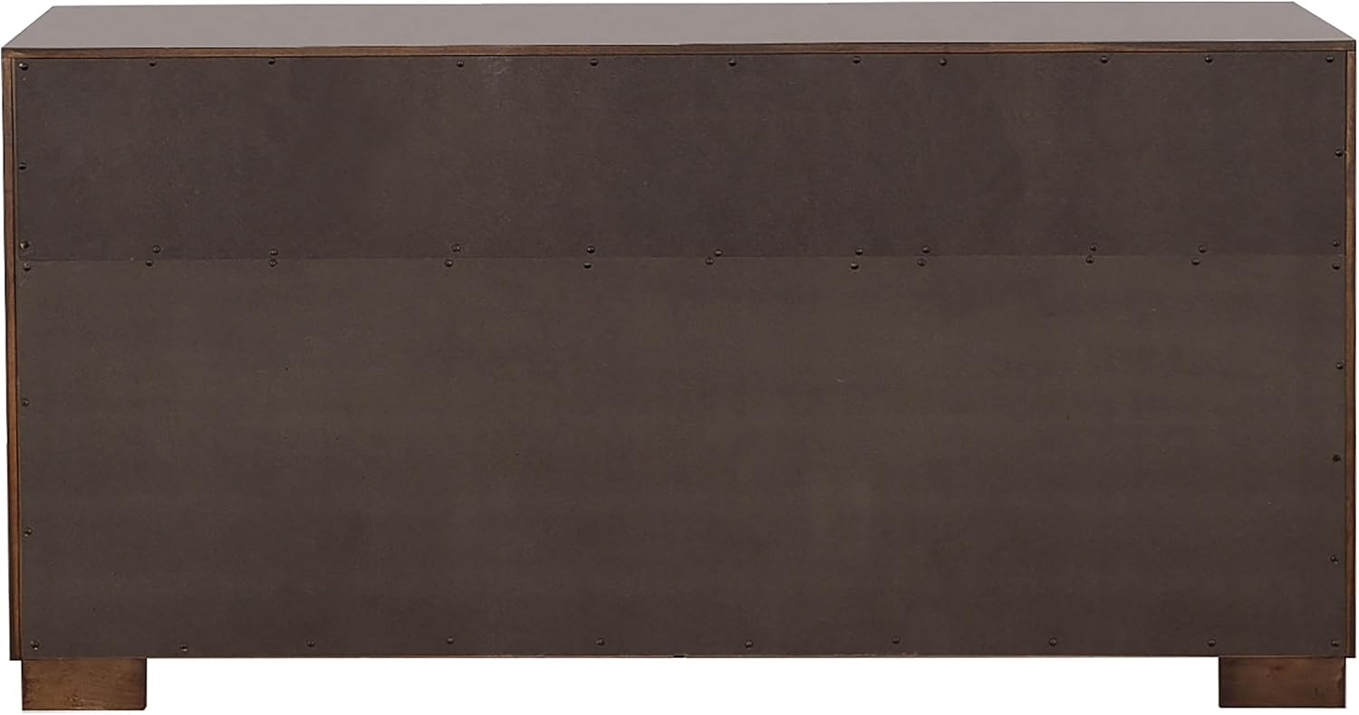 Coaster Home Furnishings Jessica Contemporary 5-Piece Bedroom Set Queen Size LED Panel Bed Frame 43-inch Headboard Cappuccino 200711Q-S5