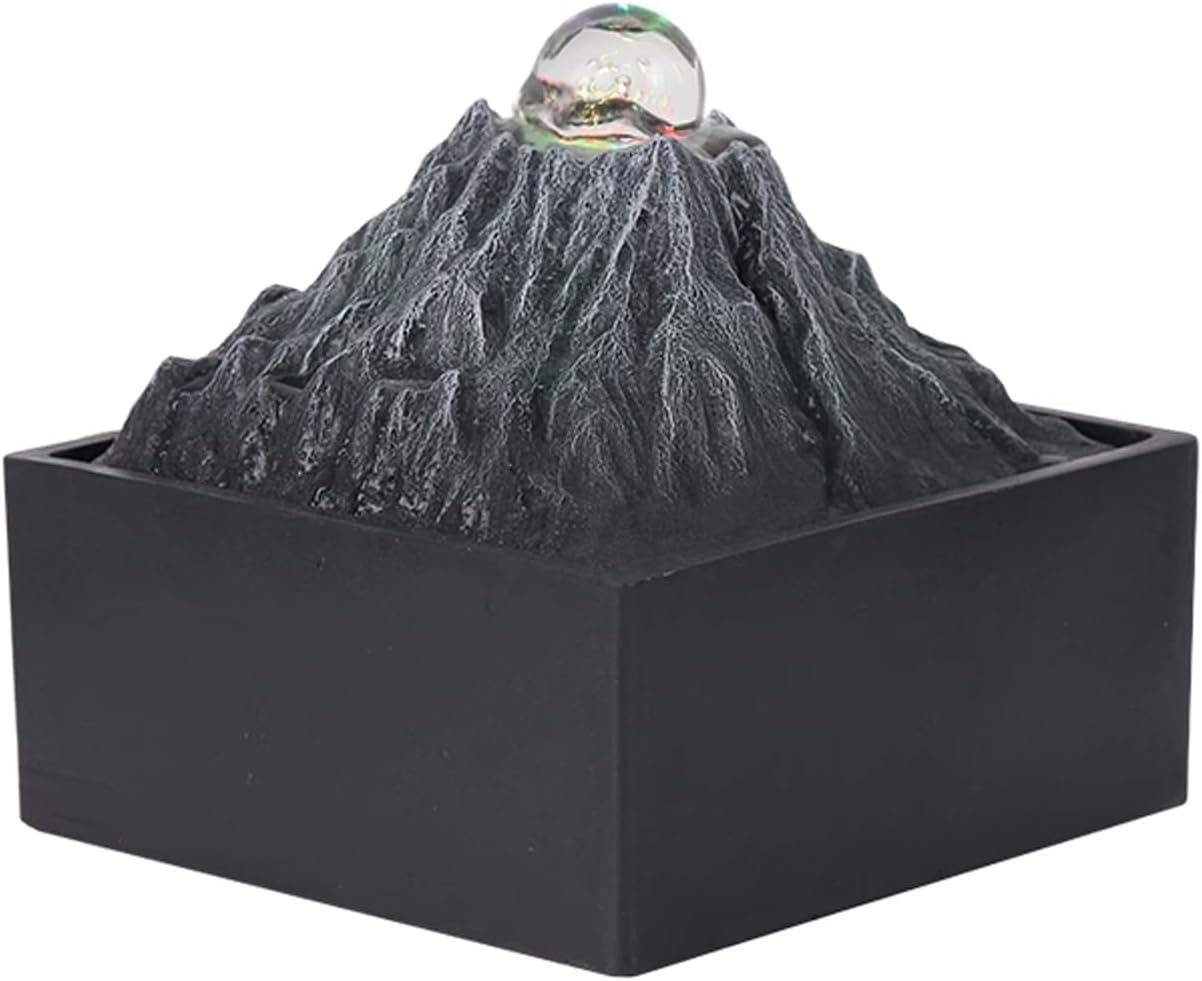 Tabletop Fountain Flowing Water Decoration Recycling Aquatic Office Transfer Rockery Fountain Wealth Invitation Desktop Creativity Simplicity Desktop Decoration Fountain Desktop Fountain