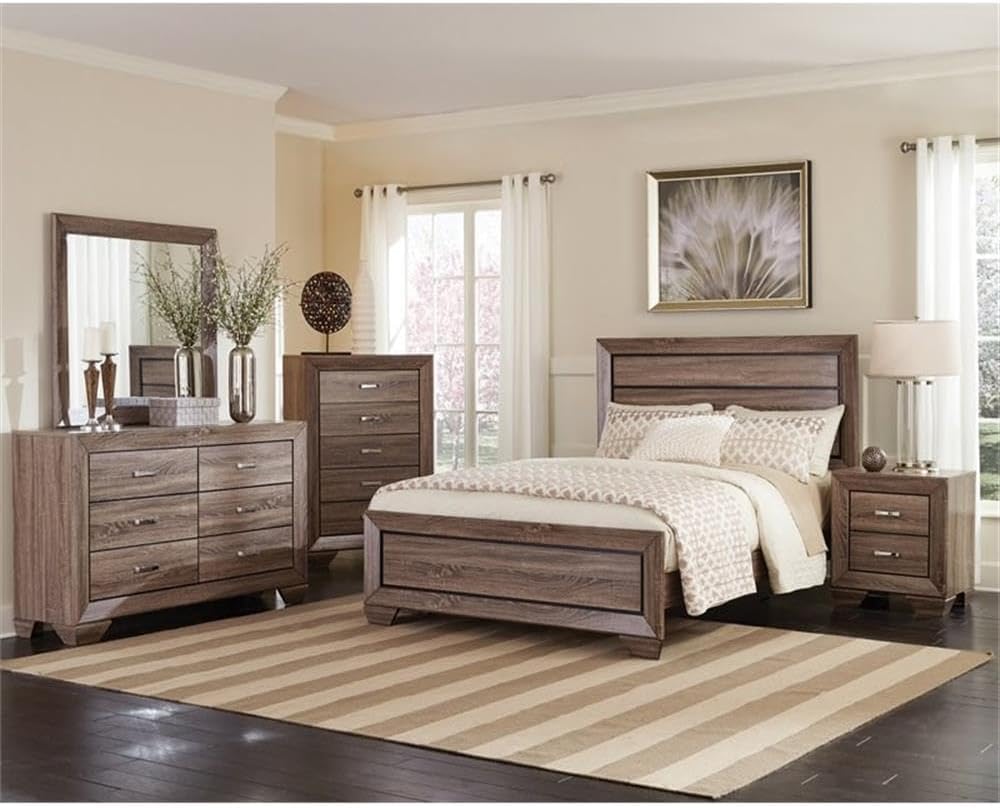 Coaster Fine Furniture Kauffman 4-piece Queen Bedroom Set Washed Taupe
