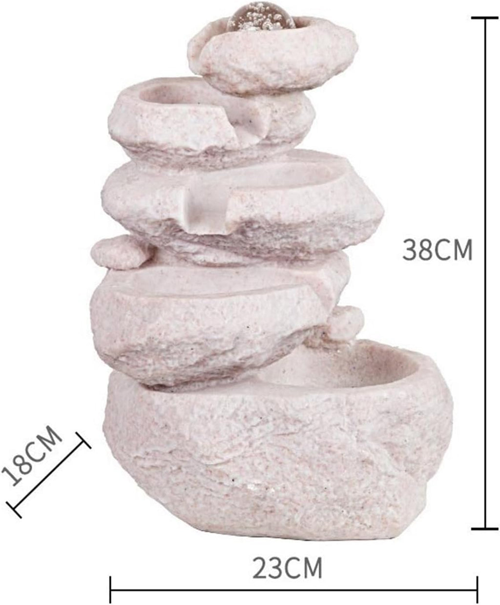 Tabletop Fountain Cascading Tabletop Water Fountain, Meditation Waterfall Feature, Feng Shui