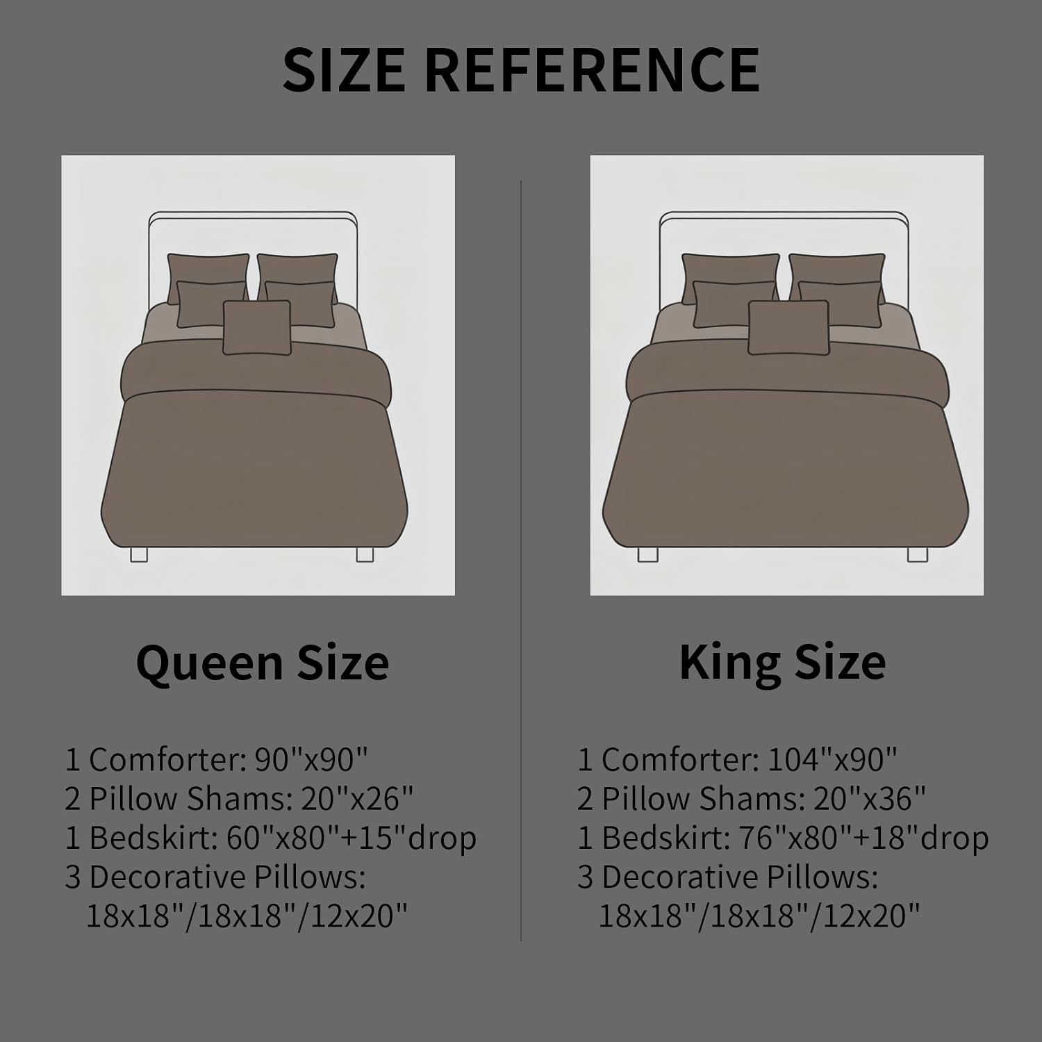 Bedduvit Luxury 7 Piece Queen Comforter Set - Vintage Elegant Floral Jacquard Black and Gold Bed in Bag, Chic Stripe Botanical Patchwork Thick Bedding Set with Bed Skirt, Decorative Pillows, Shams