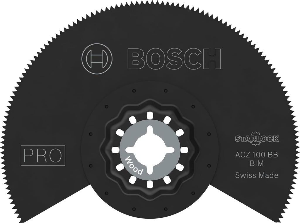 Bosch 10x PRO Multi Material ACZ 100 BB Multitool Blade (for Solid Laminate Vinyl, PVC, Wood with Nails, Ø 100 mm, Professional Accessory Multitool)
