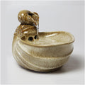 Tabletop Fountain Indoor Tabletop Water Fountain with Conch Shape Design Desktop Ceramic Flowing Home Living Room Lucky Small for Office Decor