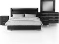 HOMES: Inside + Out Linsey Contemporary Wood 5-Piece King Bedroom Set, Box Spring Required, Black