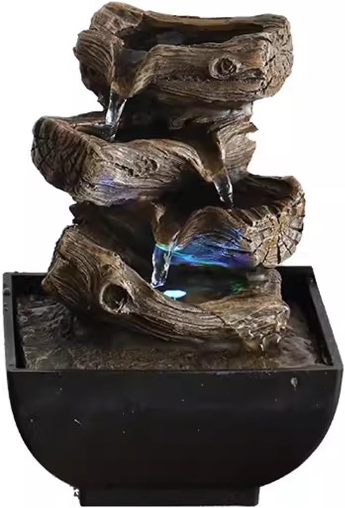 Tabletop Fountain Rockery Circulating Water Fountain Desktop Small Decoration Home Living Room TV Cabinet Porch Decoration Desktop Fountain (Color : 06)