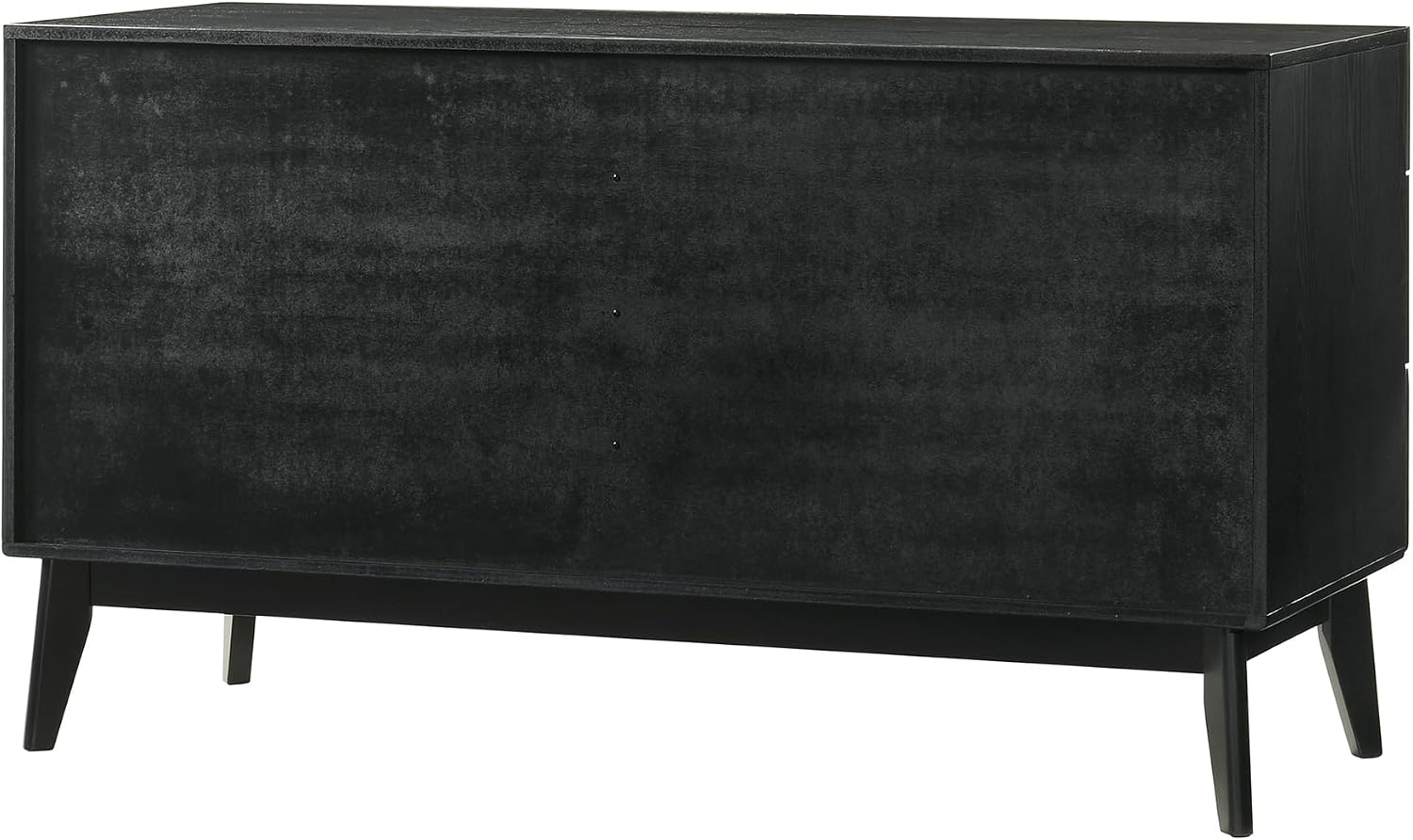 Armen Living Petra Queen 4 Piece Wood Bedroom Set in Black Finish