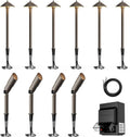 GOODSMANN 12V AC Landscape Lighting Kit with 6PCS 10W Bronze Halogen Pathway Lights & 4PCS Metal Material 20W Flooding Lights & 75Feet 16AWG Wire & 150W Outdoor Low Voltage Landscape Transformer