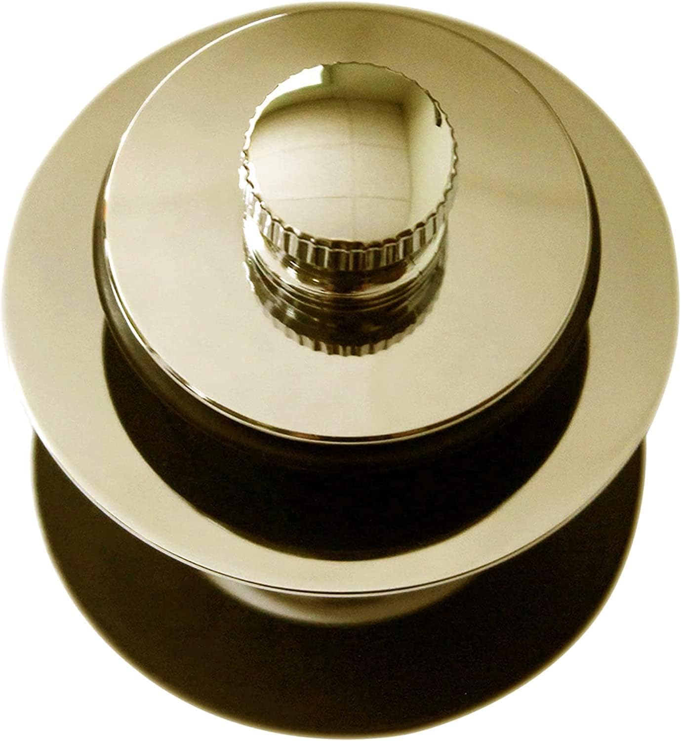 Westbrass 22-1/2' Twist & Close Bath Waste & Overflow with No-Hole Faceplate, Polished Brass, D3221HK-01