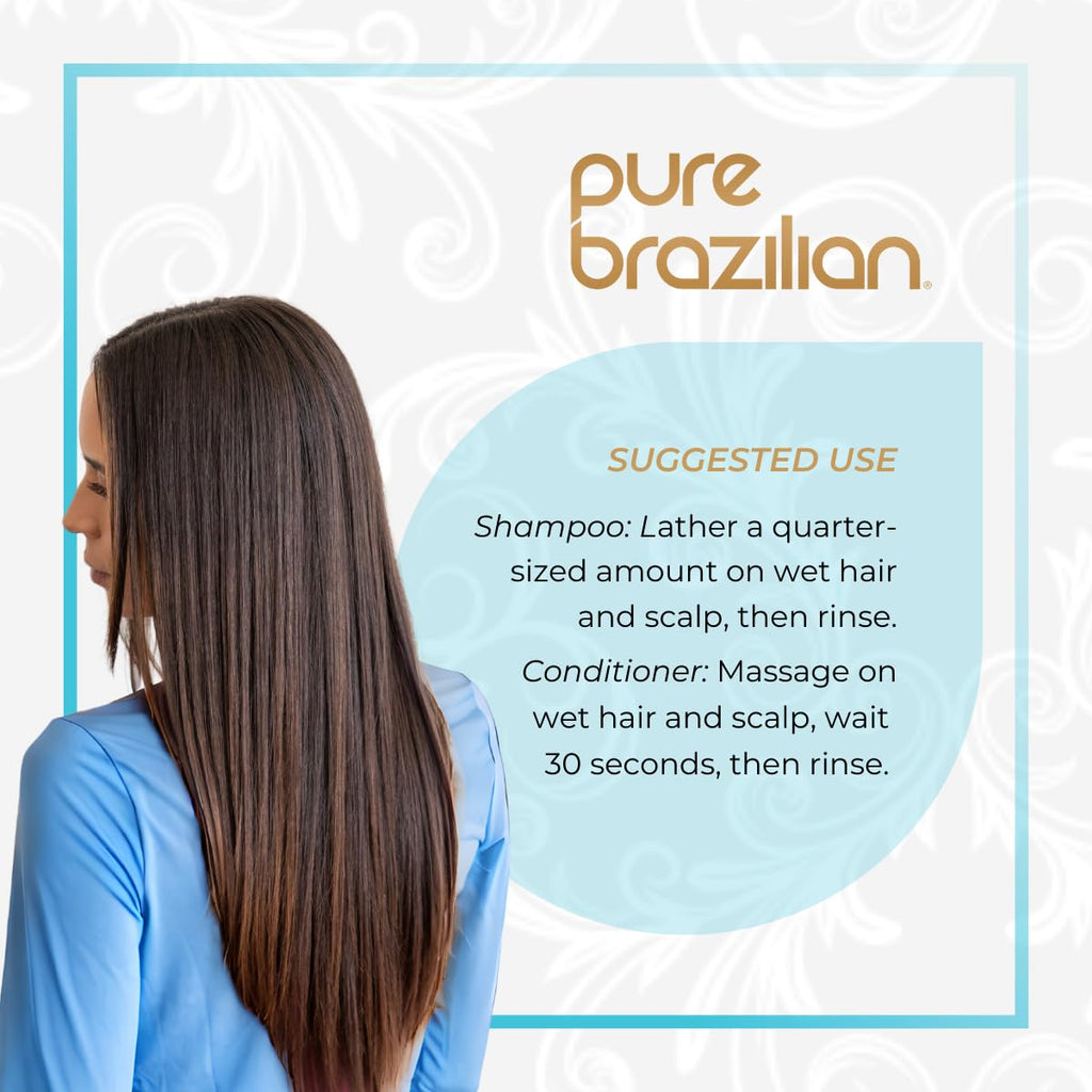 Pure Brazilian - 4 Piece Essential Home Care Kit - Anti Frizz Serum, Shampoo, Conditioner, And Deep Conditioning Masque- With Keratin, Argan Oil, And Acai