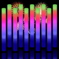Taotuo Glow Sticks Bulk, 200 Pack Foam Sticks Glow in The Dark Party Supplies 3 Flashing Modes Lighting up Foam Sticks for Wedding, Party, Concerts, Birthday,Christmas
