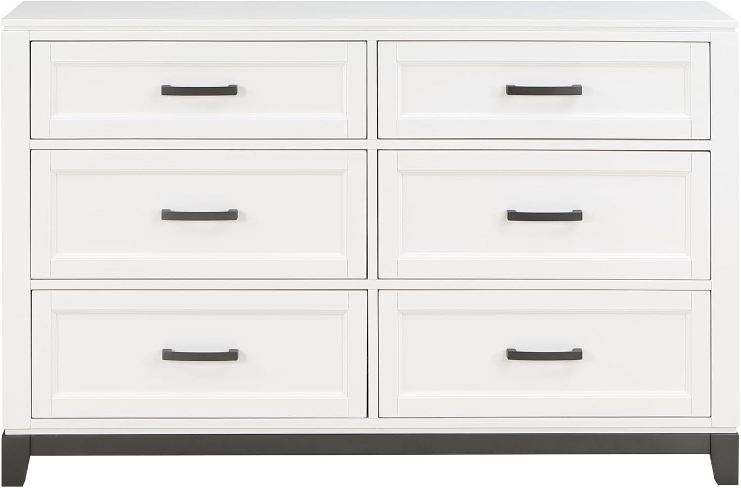 Transitional Bedroom Queen Size 4-Pieces Set Platform Bed Footboard Drawers White Finish Furniture