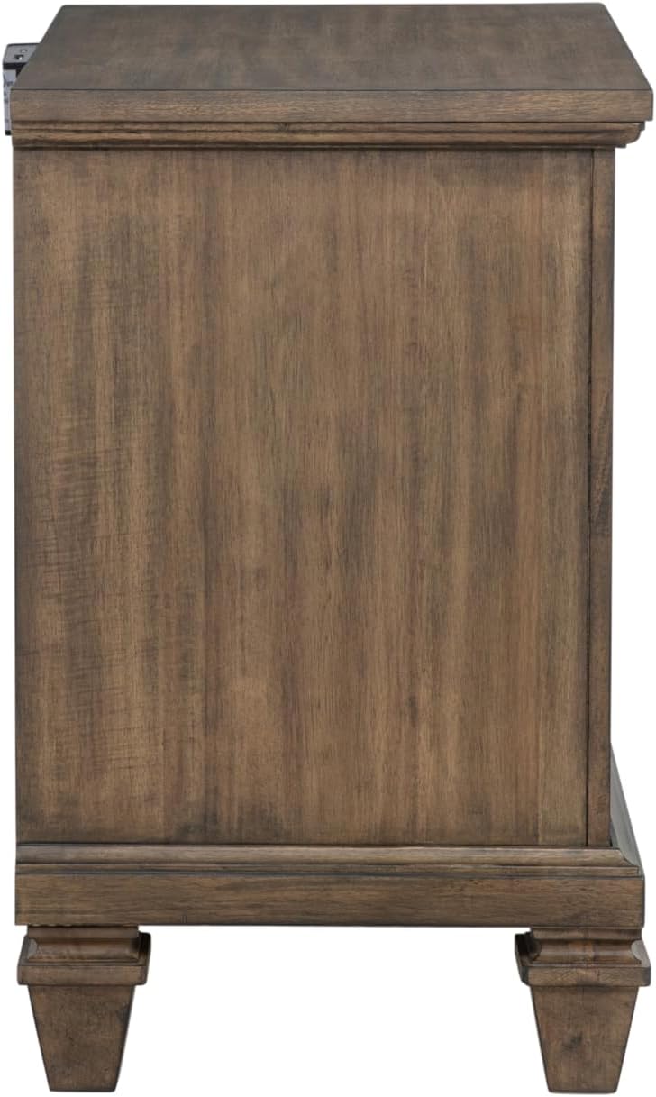 New Classic Furniture Mariana 5-Piece Wood Cal King Bedroom Set with 2 Nightstands, Vintage Mocha