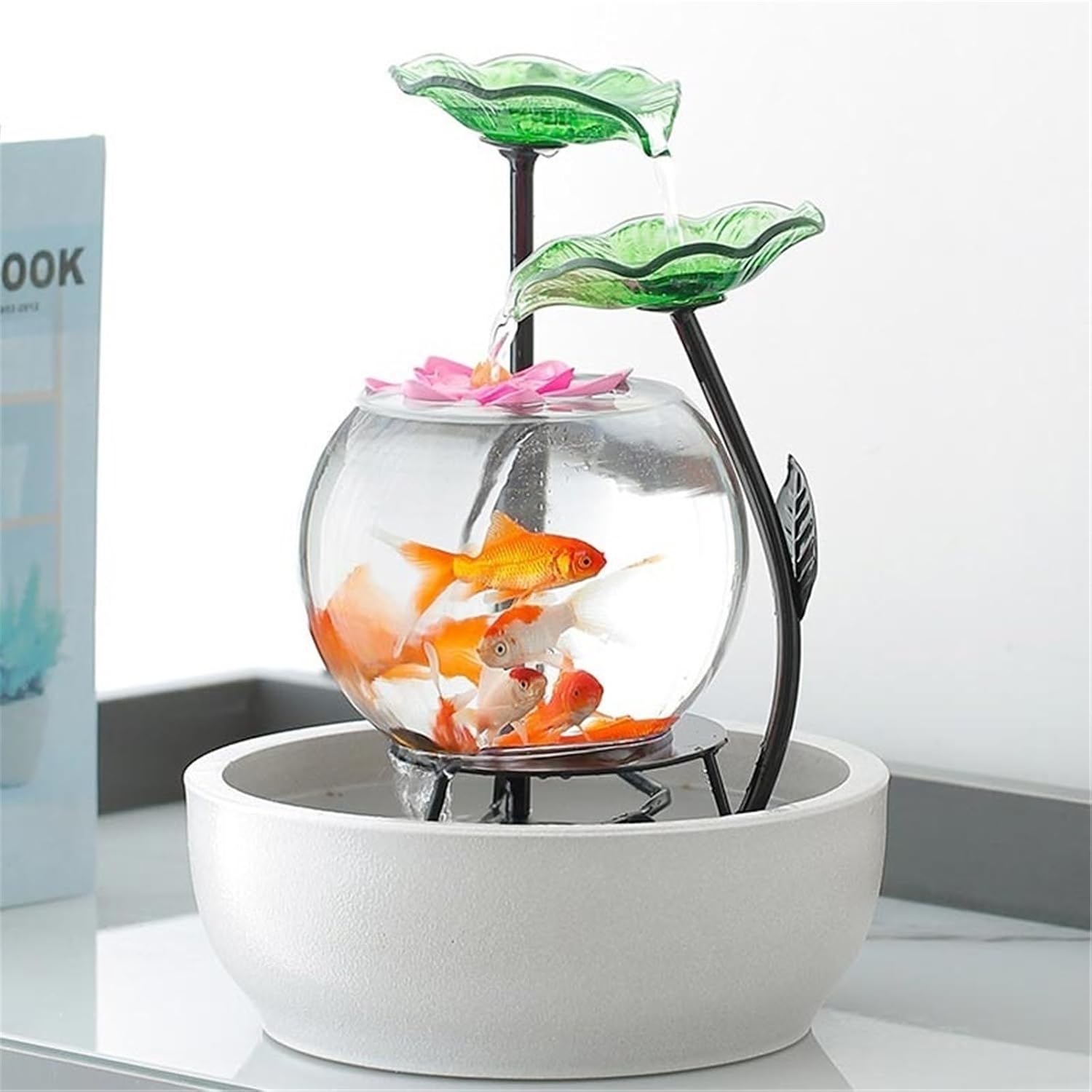 Indoor Fountains Luxury-Style Fish Tank Water Ornament Tabletop Fountains Home Office Desktop Decorations