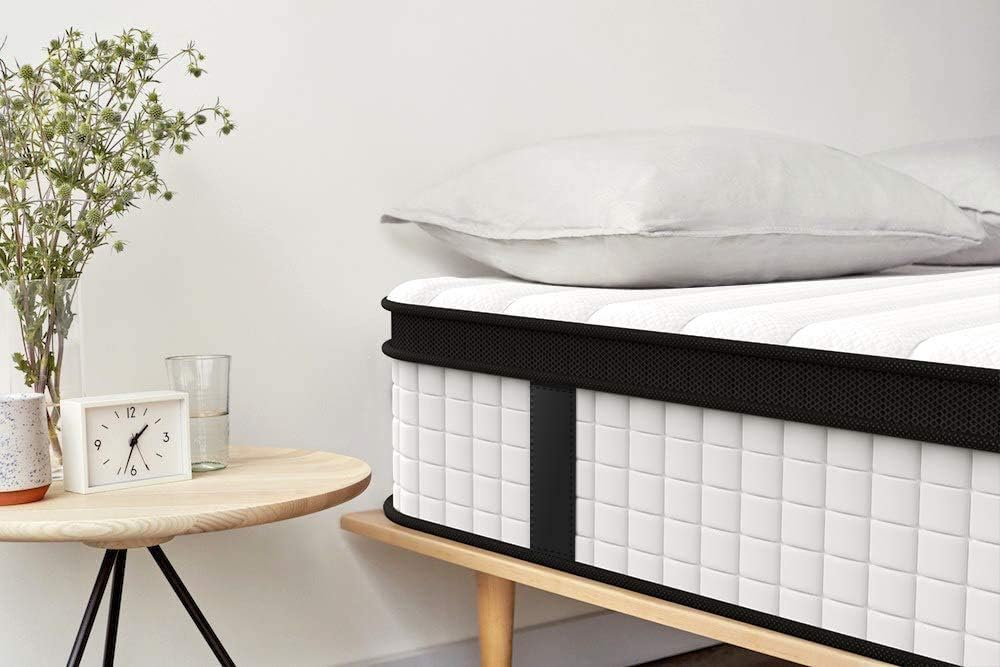 Inofia Full Mattress, 12 Inch Hybrid Innerspring Mattress Cool Bed with Breathable Soft Knitted Fabric Cover, 101 Nights Trial, Full Size Mattresses