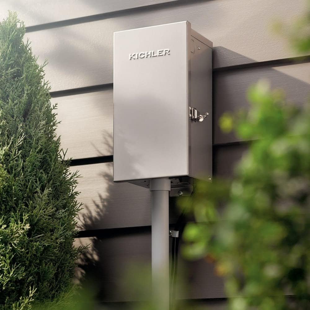Kichler Contractor Series 300W Transformer in Stainless Steel, Low Voltage Outdoor Power Supply, 15CS300SS