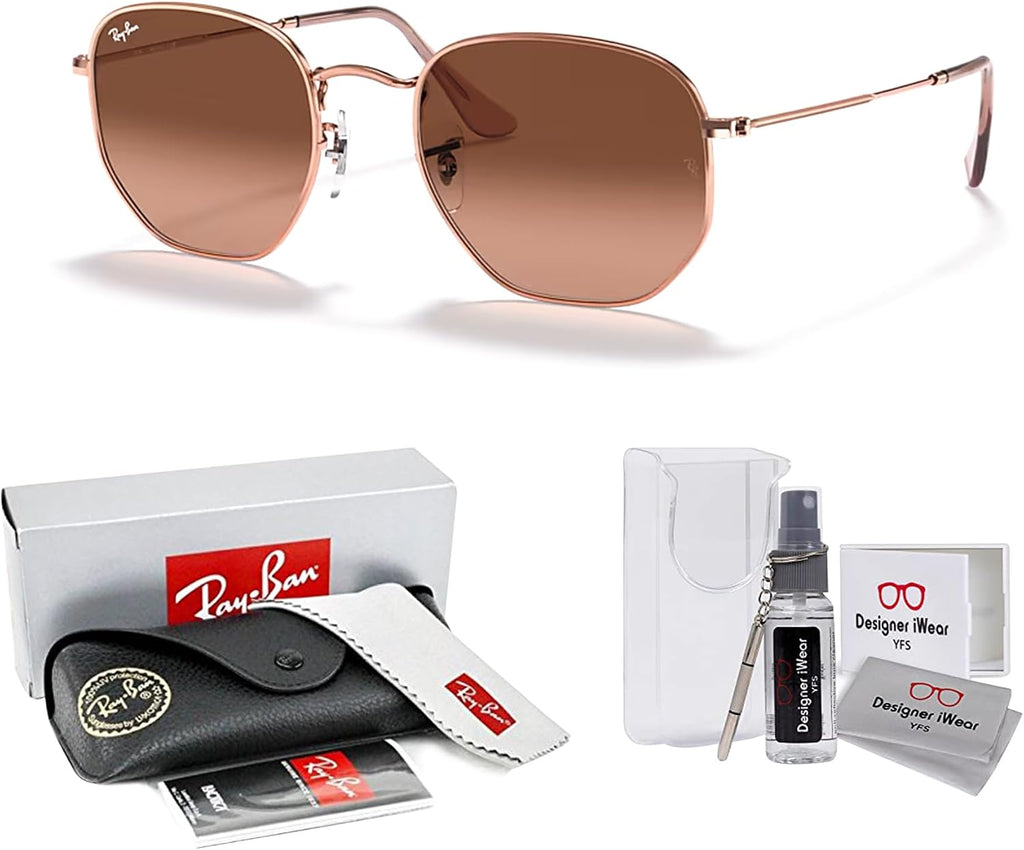 Ray-Ban RB3548N Hexagonal Sunglasses For Men For Women +BUNDLE with ACCESSORY EYEWEAR KIT