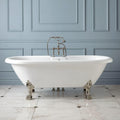 Signature Hardware 479956 Audrey 59' Acrylic Clawfoot Tub with Integrated Overflow, Lion Paw Feet and Tap Deck - Less Drain Assembly