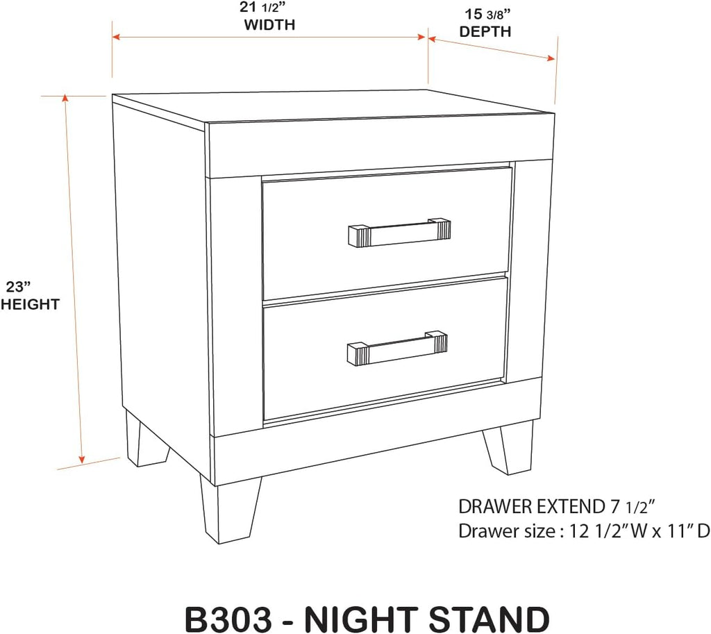 Kings Brand Furniture Biloxi Farmhouse Classic 5-Piece Bedroom Set - Bed Frame with Headboard, Dresser, Mirror and 2 Nightstand (Queen)