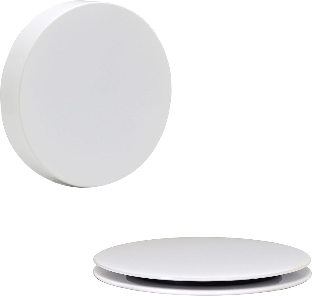 Westbrass D50P27TLERE-50 27' Cable Drive Bath Drain Trim with Rotary Overflow Cover Knob, Pop-Up Stopper and Poly Tubular Pipes & Fittings, Powder Coat White