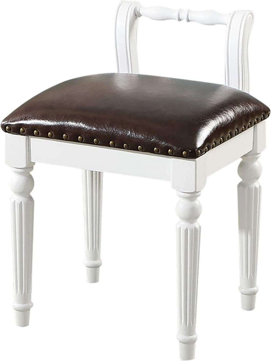 Vanity Stool Chair Dressing Chair Makeup Dressing Dressing Table Stool,Vanity Dressing Table Chair,Ergonomics Bedroom Makeup Table Stool for Bedroom Furniture Wooden Legs Low Back