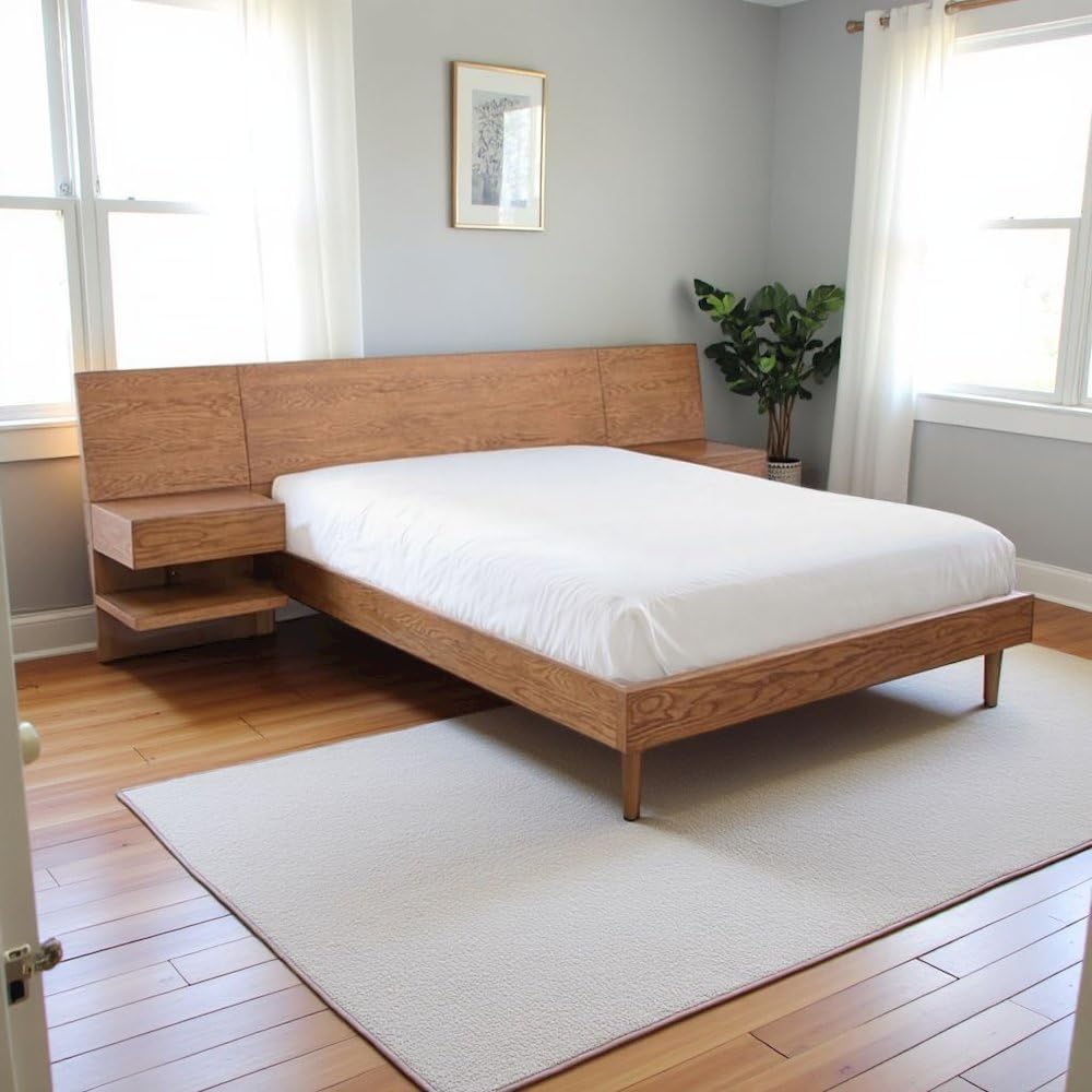 Starlight Canyon Home King Size Bedroom Set with Platform Bed and Two Matching Nightstands