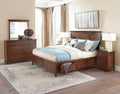 Intercon San Mateo Queen Size 4 Piece Storage Bedroom Set Tuscan Finish