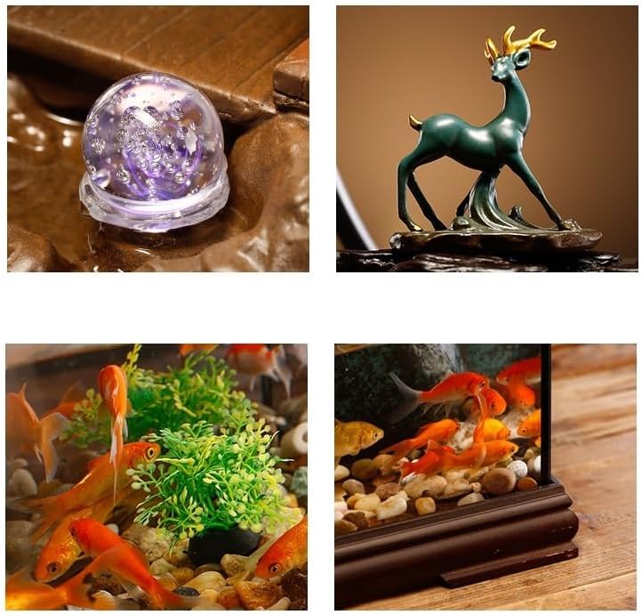Indoor Fountain Tabletop Fountain Fish Tank Flowing Water Ornaments Circulating Water Fountain Landscape Home Living Room Office Desktop Decoration Tabletop Fountain(B)