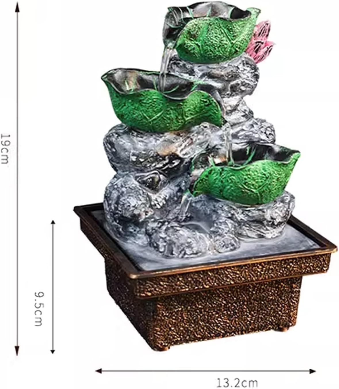 Tabletop Fountain Zhaocai Flowing Water Decoration Small Fountain Bar Chinese Style Desktop Decoration Decoration Decoration Gift Decoration Desktop Fountain (Color : A)